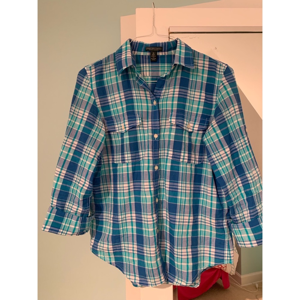 Ralph Lauren women’s plaid button down size M